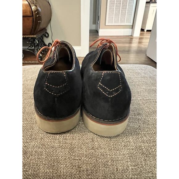 Johnston And Murphy Blue Suede Mens Shoes. Derby Style. Size 10.5. 59-11647 main image 6